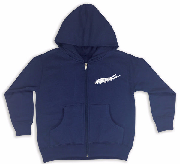 Hoodie: Toddler Front Zip Hoodie (Navy) - Love The Island