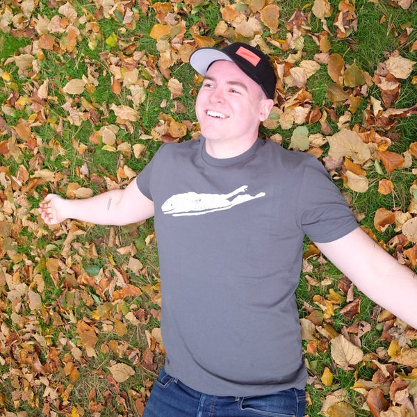 Men's T-Shirt: 100% Cotton Crew Neck Short Sleeve Large Island Dark Grey - Love The Island