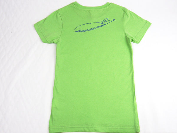 Girls T-Shirt: Fine Jersey - Lime Green - Love The Island