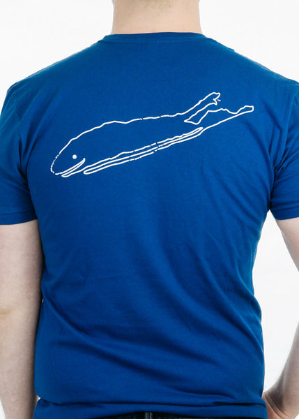 Men's T-Shirt: 100% Cotton Crew Neck Short Sleeve - Royal Blue - Love The Island