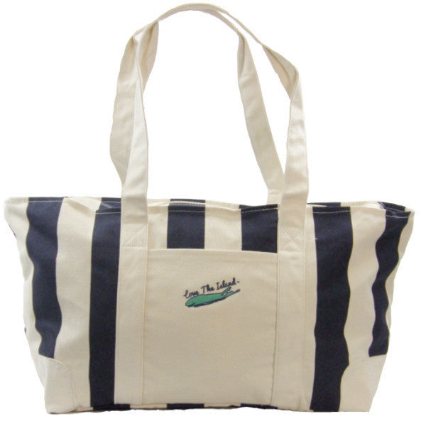 TOTE: Big Cabana Canvas Zipper Tote - Love The Island