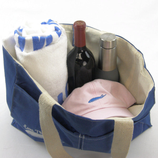 TOTE: Cotton Two Pocket Tote - Love The Island