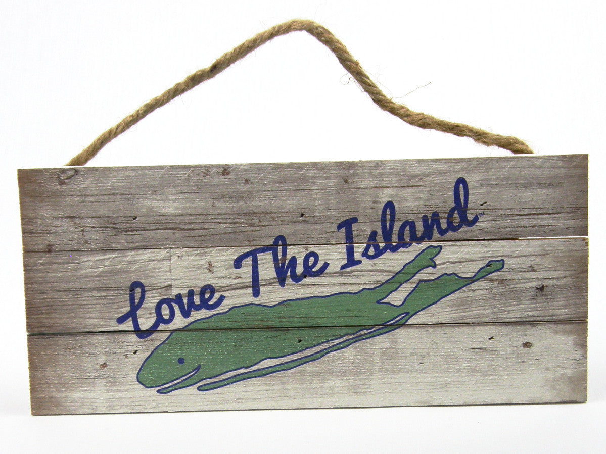 Weathered Wooden Sign - Love The Island