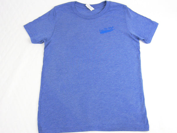 Boys T-Shirt: Short Sleeve - Blue Tri-blend - Love The Island