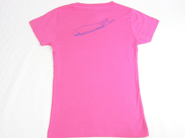 Girls T-Shirt: Fine Jersey - Raspberry - Love The Island