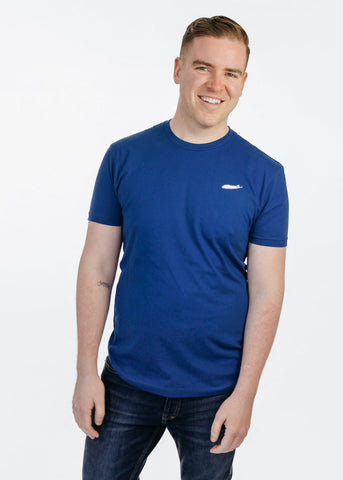 Men's T-Shirt: 100% Cotton Crew Neck Short Sleeve - Royal Blue - Love The Island