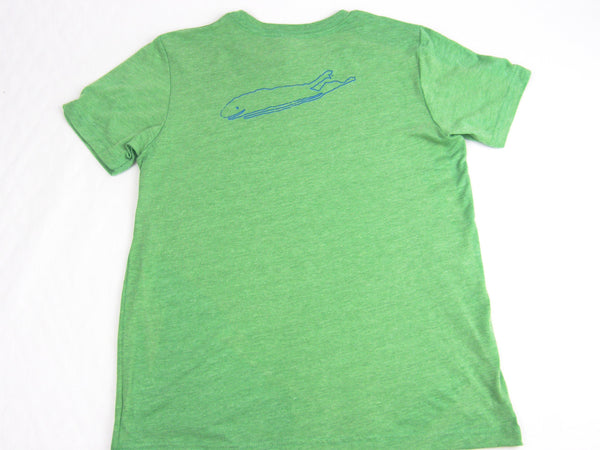 Boys T-Shirt: Short Sleeve - Green Tri-blend - Love The Island